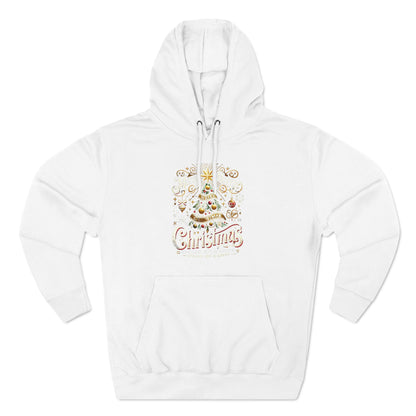 Festive Christmas Hoodie - Cozy Three-Panel Fleece for Holiday Cheer