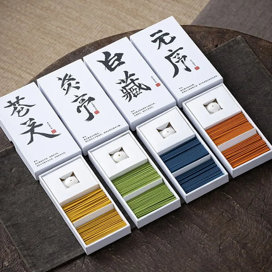 100pcs Boxed Japanese Short Thread Incense Home Bedroom Hotel Tea Room Aromatherapy Air Purification Long-lasting Fragrance