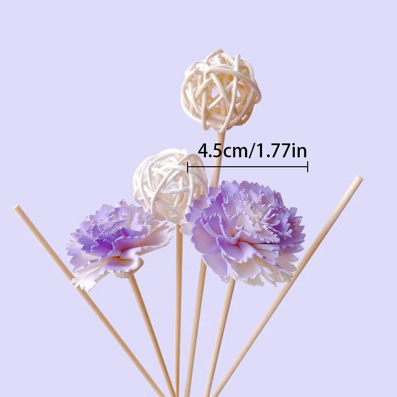 1 Set Diffuser Sticks Flower Aromatherapy Rattan No Fire Aroma Diffuser Sticks Home Living Room Aromatic Incense Supplies