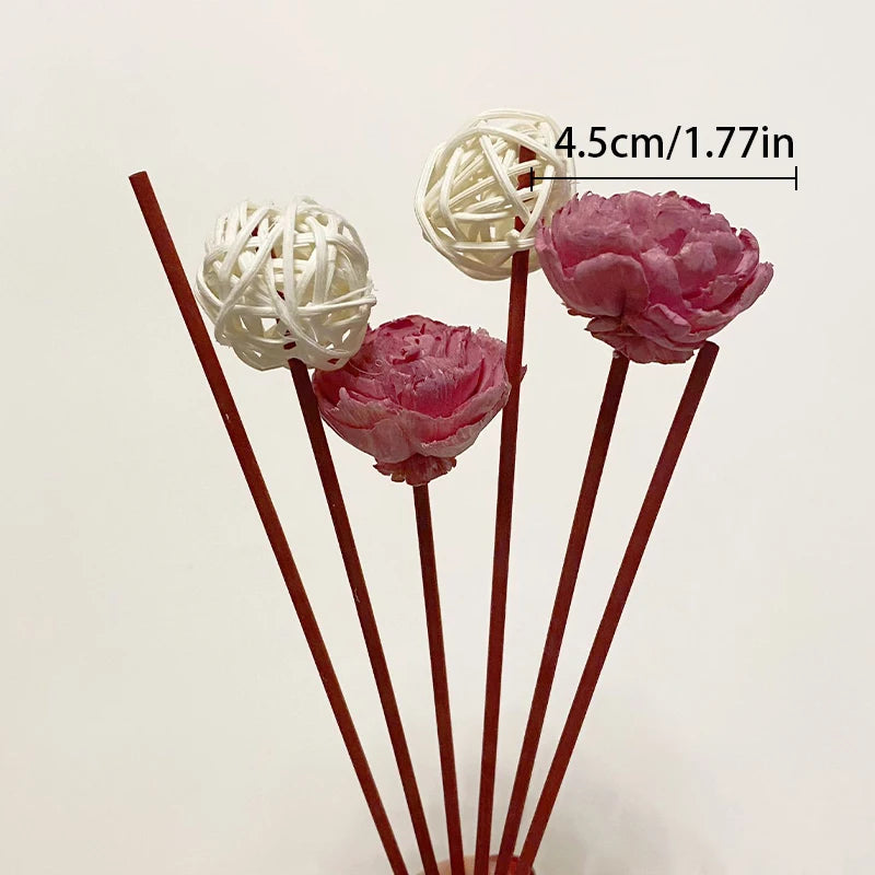 1 Set Diffuser Sticks Flower Aromatherapy Rattan No Fire Aroma Diffuser Sticks Home Living Room Aromatic Incense Supplies